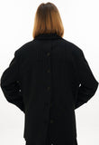 オーワイ(OY) BACK BUTTON BLAZER-BLACK STRIPE