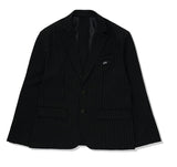 オーワイ(OY) BACK BUTTON BLAZER-BLACK STRIPE