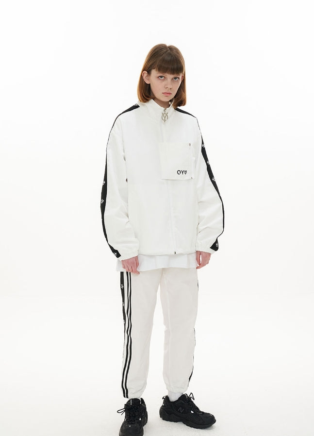オーワイ(OY) LOGO TAPE JACKET-WHITE