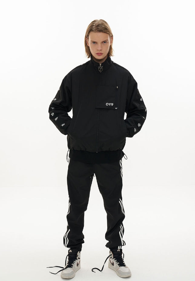オーワイ(OY) LOGO TAPE JACKET-BLACK