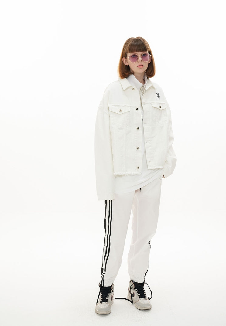 オーワイ(OY)  CUTTING DENIM JACKET-CREAM