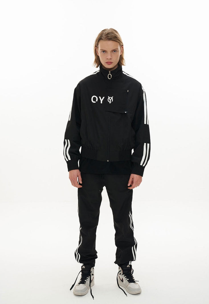 オーワイ(OY)  TAPE BLOCK JACKET-BLACK