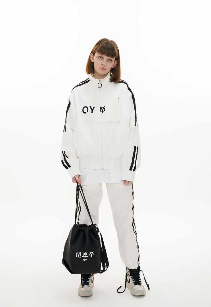 オーワイ(OY)  TAPE BLOCK JACKET-WHITE
