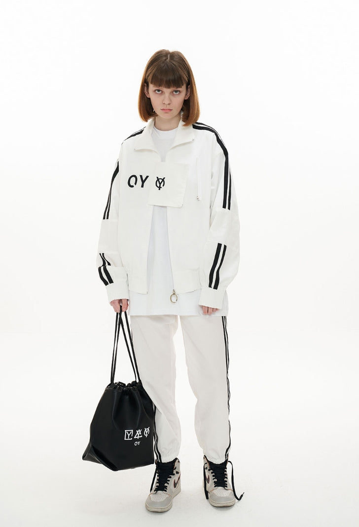 オーワイ(OY)  TAPE BLOCK JACKET-WHITE