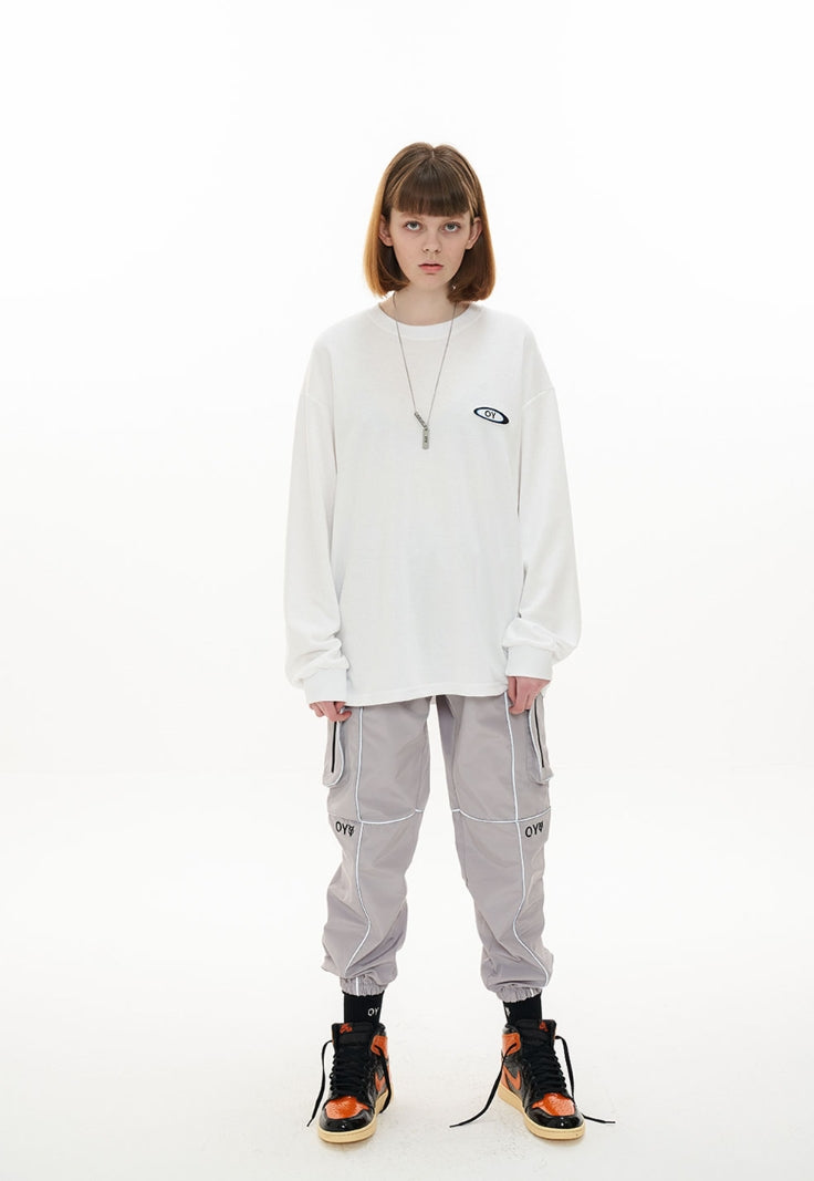 オーワイ(OY) TRIPLE LINE LOGO SLEEVE T-WHITE