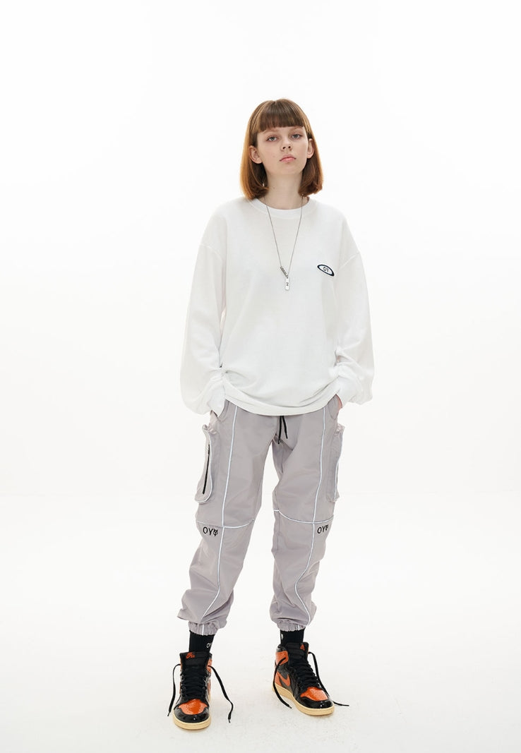 オーワイ(OY) TRIPLE LINE LOGO SLEEVE T-WHITE