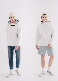 ダブルユーブイプロジェクト(WV PROJECT) SAND HOODIE ANORAK WHITE BLUE HOOT7371