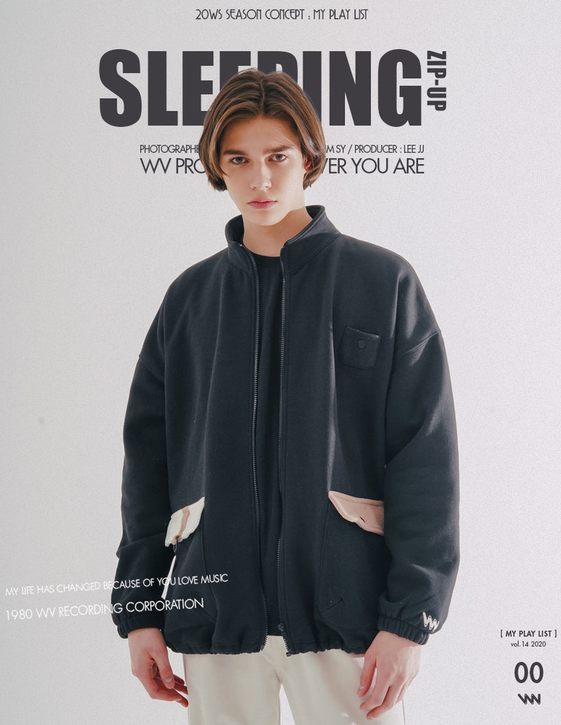 ダブルユーブイプロジェクト(WV PROJECT) SLEEPING ZIP-UP BLACK JJOT7358