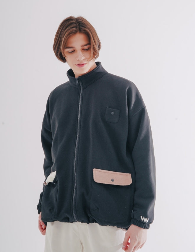 ダブルユーブイプロジェクト(WV PROJECT) SLEEPING ZIP-UP BLACK JJOT7358