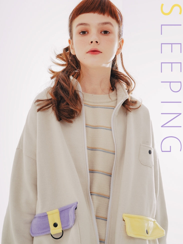 ダブルユーブイプロジェクト(WV PROJECT) SLEEPING ZIP-UP GRAYBEIGE JJOT7358