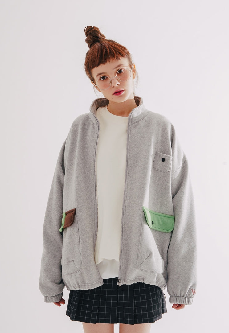 ダブルユーブイプロジェクト(WV PROJECT) SLEEPING ZIP-UP GRAY JJOT7358