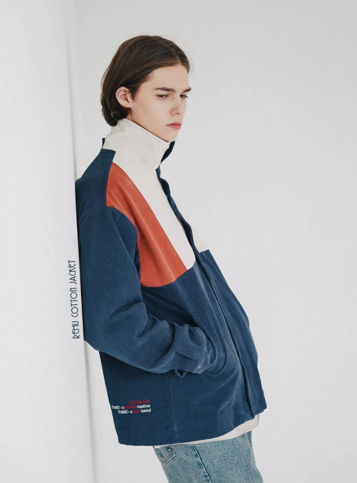 ダブルユーブイプロジェクト(WV PROJECT) REMU COTTON JACKET NAVY SYOT7355