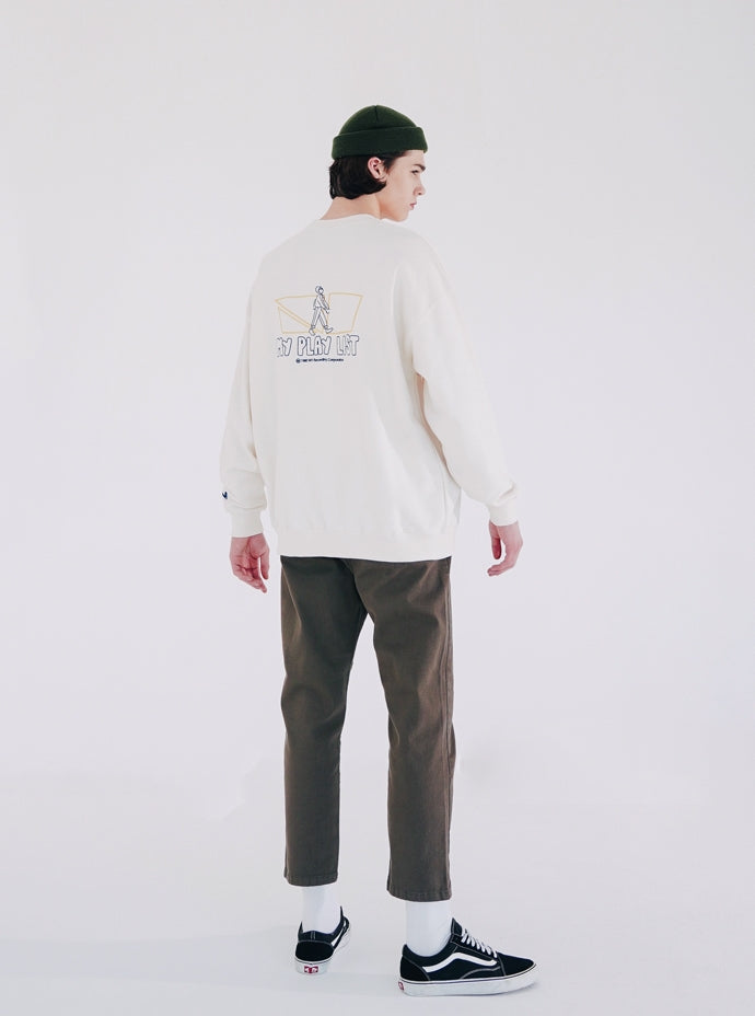 ダブルユーブイプロジェクト(WV PROJECT)  JACE SWEAT SHIRT CREAM SYMT7369