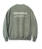 セイントペイン(SAINTPAIN)  SP PIGMENT VRTN LOGO CREW NECK-KHAKI