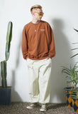 セイントペイン(SAINTPAIN) SP VRTN LOGO CREW NECK-BROWN