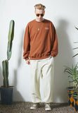 セイントペイン(SAINTPAIN) SP VRTN LOGO CREW NECK-BROWN