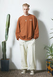 セイントペイン(SAINTPAIN) SP VRTN LOGO CREW NECK-BROWN