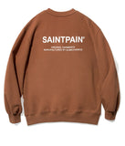 セイントペイン(SAINTPAIN) SP VRTN LOGO CREW NECK-BROWN