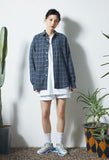 セイントペイン(SAINTPAIN) SP DOUBLE PANE CHECK SHIRTS-BLUE