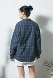 セイントペイン(SAINTPAIN) SP DOUBLE PANE CHECK SHIRTS-BLUE