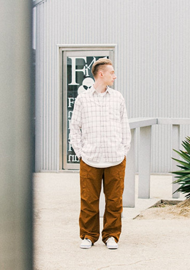 セイントペイン(SAINTPAIN) SP DOUBLE PANE CHECK SHIRTS-IVORY