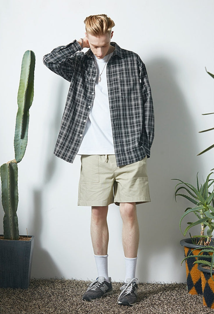 セイントペイン(SAINTPAIN) SP TARTAN CHECK SHIRTS-BLACK