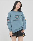 ロマンティッククラウン(ROMANTIC CROWN)FRIDAY PIPING SWEAT SHIRT_LIGHT BLUE