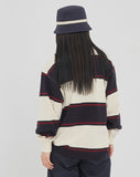 ロマンティッククラウン(ROMANTIC CROWN) STRIPED POLO SHIRT_OATMEAL