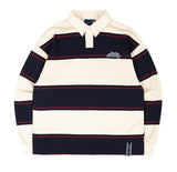 ロマンティッククラウン(ROMANTIC CROWN) STRIPED POLO SHIRT_OATMEAL