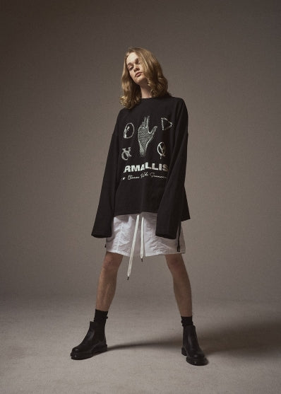 オベルー(OVERR) 20SS ZIPPER BLACK L/S T-SHIRTS