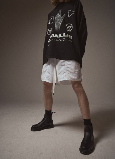 オベルー(OVERR) 20SS ZIPPER BLACK L/S T-SHIRTS