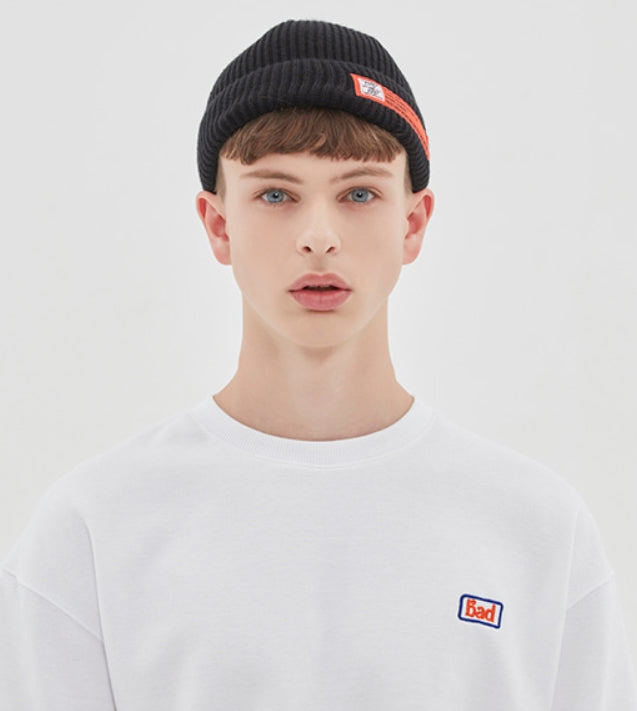 ベドインベド(BADINBAD) BAD IN LABELING WATCH CAP_BLACK