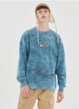 ベドインベド(BADINBAD) TIE DYE LOGO SWEATSHIRT_BLUE GREEN