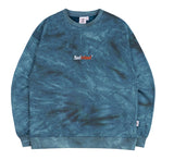 ベドインベド(BADINBAD) TIE DYE LOGO SWEATSHIRT_BLUE GREEN