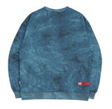 ベドインベド(BADINBAD) TIE DYE LOGO SWEATSHIRT_BLUE GREEN