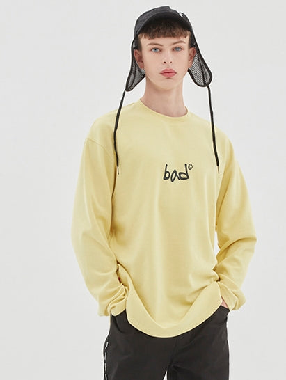 ベドインベド(BADINBAD) SCRIBE LOGO LONG SLEEVE_LIME YELLOW