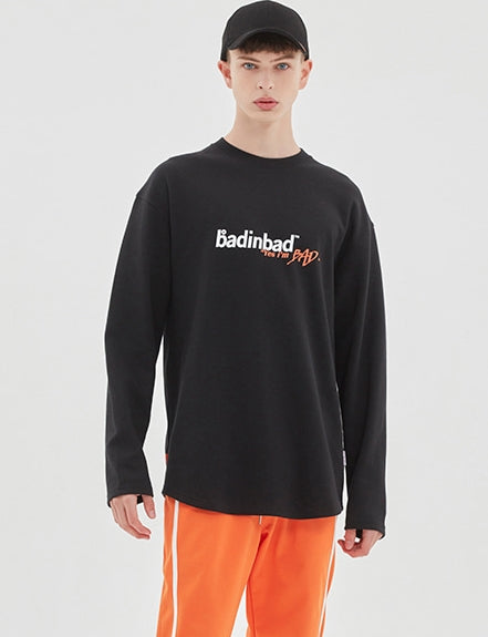 ベドインベド(BADINBAD) GALLERY BACK PRINTING LONG SLEEVE_BLACK