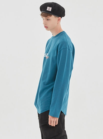 ベドインベド(BADINBAD) GALLERY BACK PRINTING LONG SLEEVE_BLUE GREEN