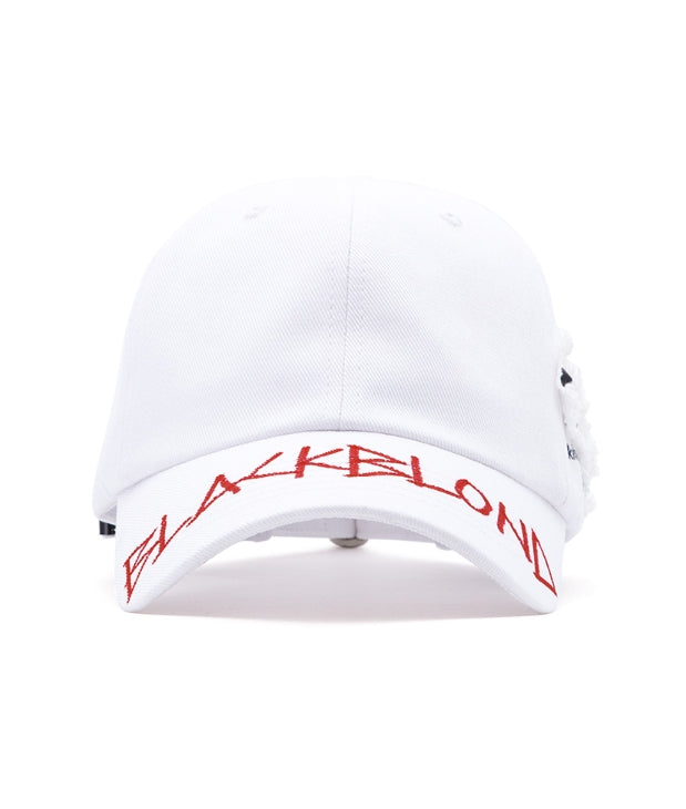 ブラックブロンド(BLACKBLOND) BBD Slogan Patch Graffiti Logo Cap (White)