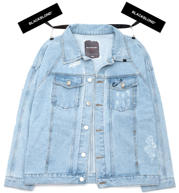 ブラックブロンド(BLACKBLOND) BBD Maverick Denim Jacket (Light Blue)