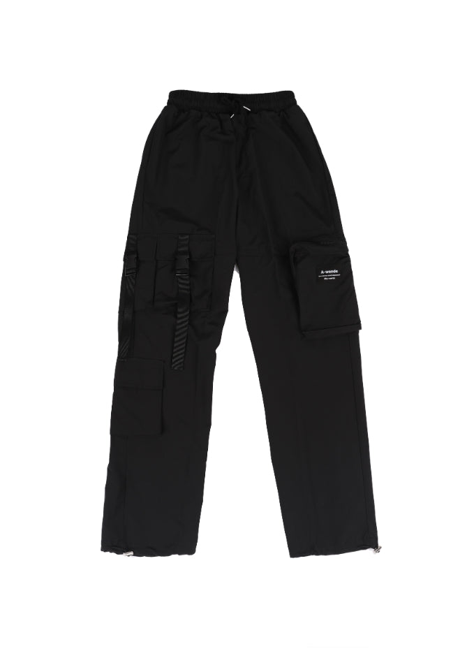 オウェンド(A-WENDE) NYLON STRING PANTS / BLACK