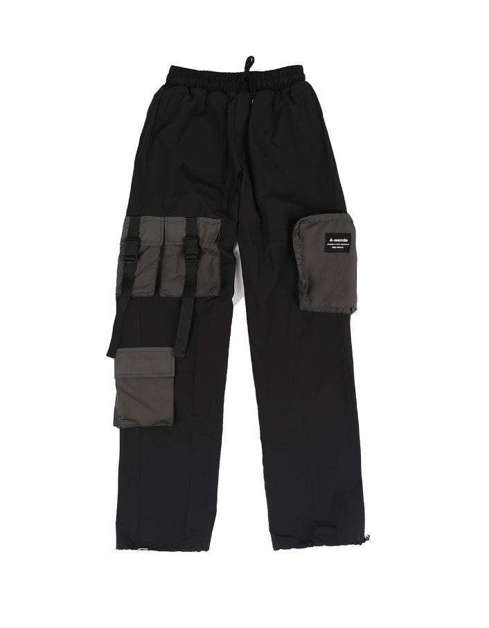 オウェンド(A-WENDE) NYLON STRING PANTS / Dark Grey