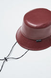 イーエスシースタジオ(ESC STUDIO) Leather bucket hat (burgundy)