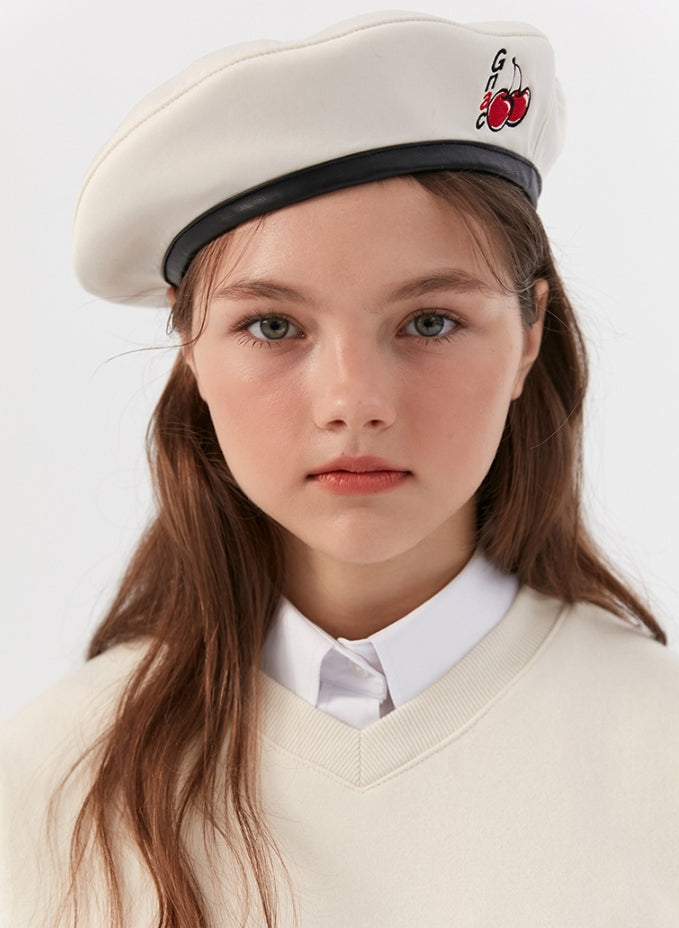 ロマンティッククラウン(ROMANTIC CROWN) [KIRSH X RMTCRW]GNAC CHERRY BERET_IVORY