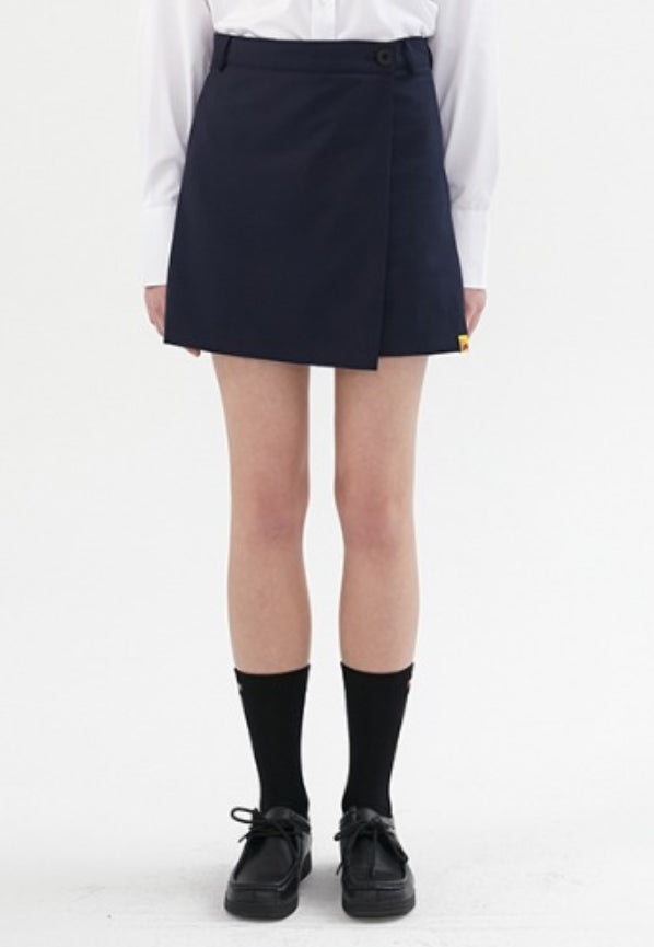 ロマンティッククラウン(ROMANTIC CROWN) [KIRSH X RMTCRW]WRAP SKIRT PANTS_NAVY