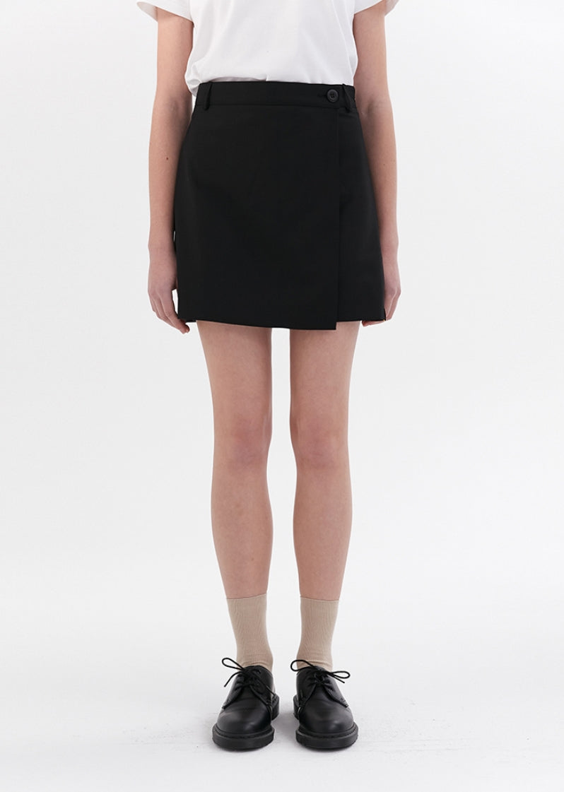 ロマンティッククラウン(ROMANTIC CROWN) [KIRSH X RMTCRW]WRAP SKIRT PANTS_BLACK