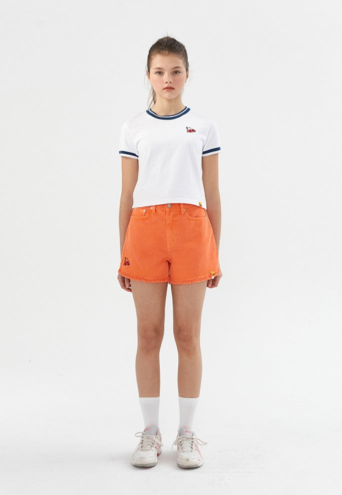 ロマンティッククラウン(ROMANTIC CROWN) [KIRSH X RMTCRW]GNAC CHERRY SHORT PANTS_ORANGE