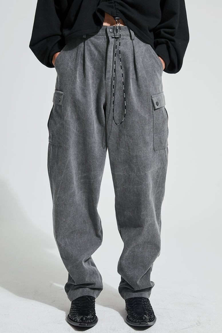 イーエスシースタジオ(ESC STUDIO)  Denim pocket pants (grey)