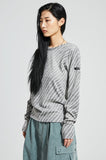 イーエスシースタジオ(ESC STUDIO)  Oblique pattern long sleeves (grey)