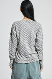 イーエスシースタジオ(ESC STUDIO)  Oblique pattern long sleeves (grey)